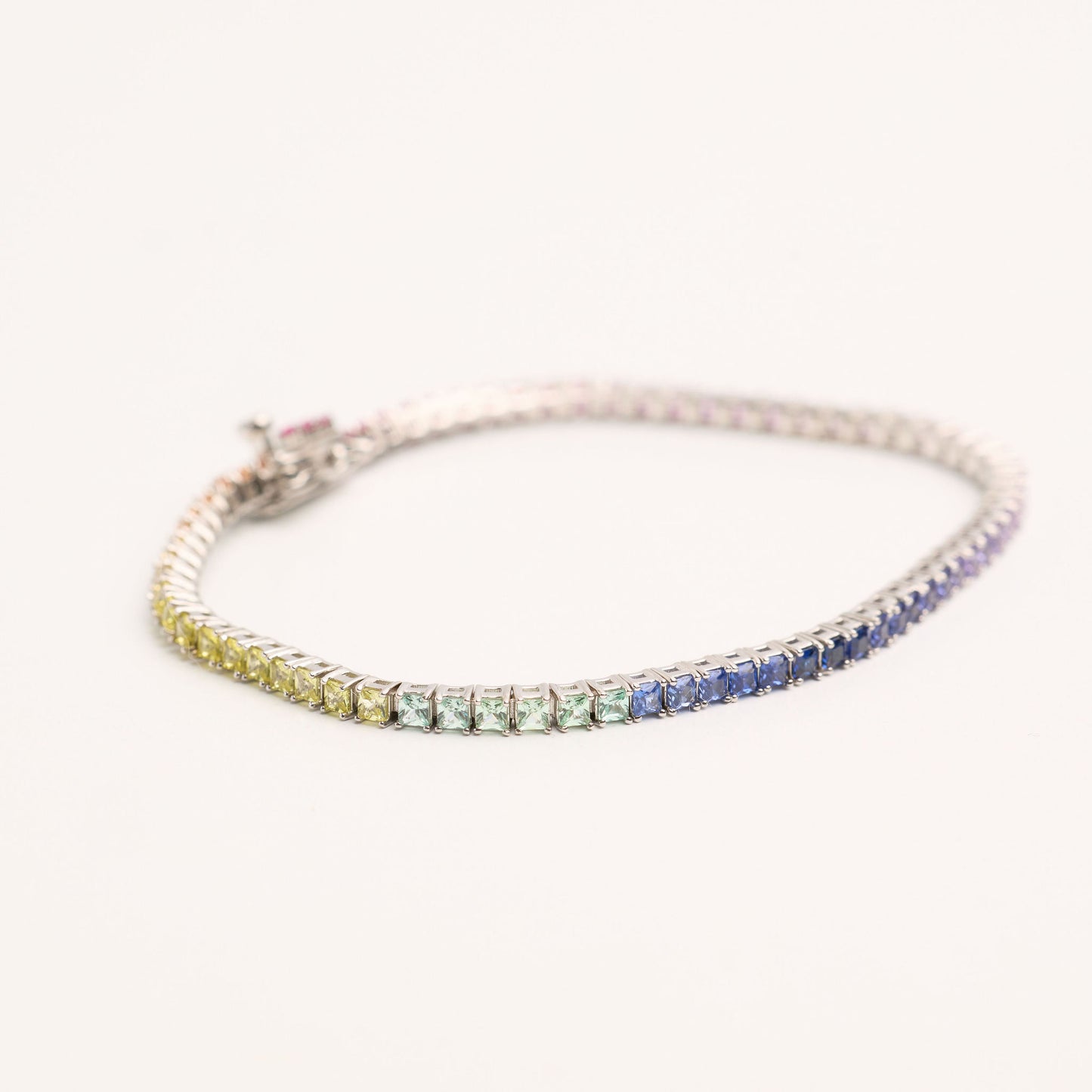 Rainbow Gemstone Tennis Bracelet