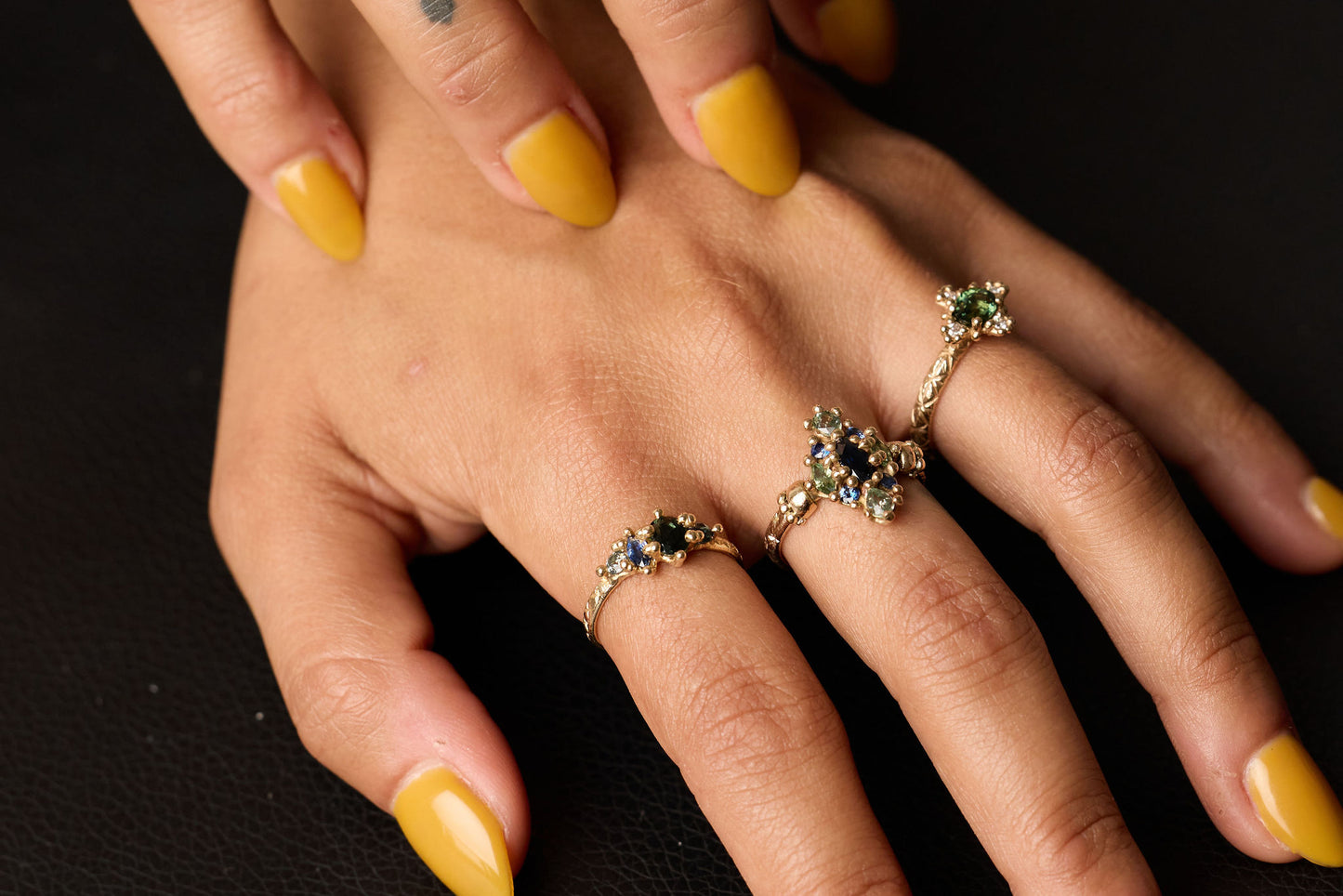Sapphire Navette Ring
