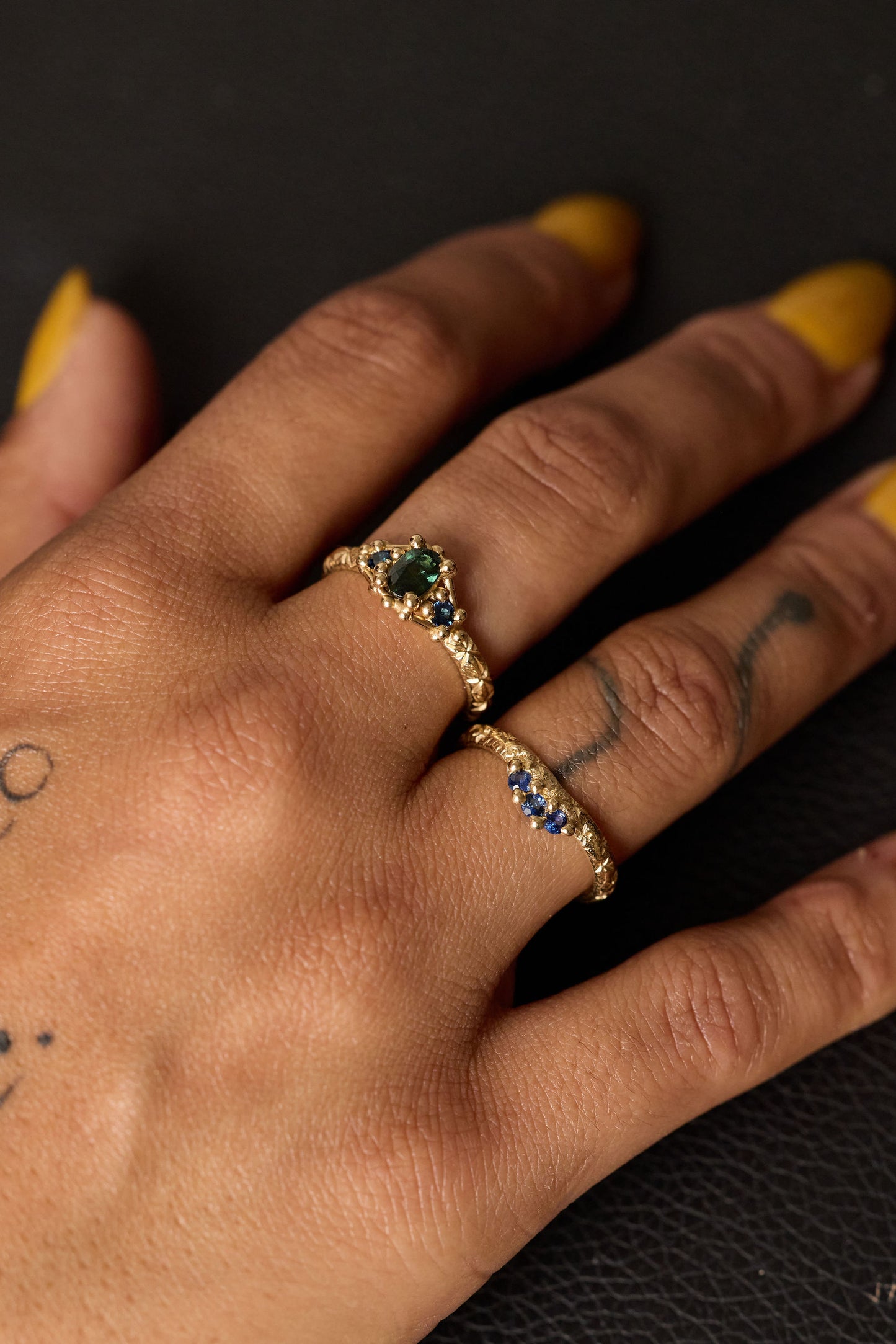 Sapphire Trio Ring