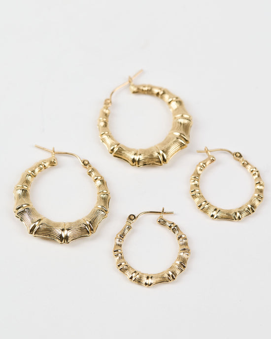 Bamboo Hoop Earrings