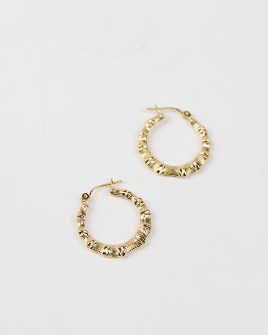 Bamboo Hoop Earrings