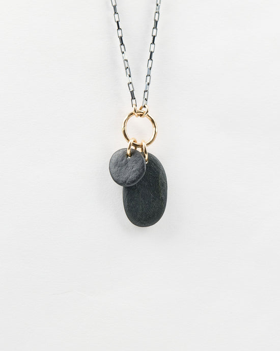 Black Stone Toggle Necklace