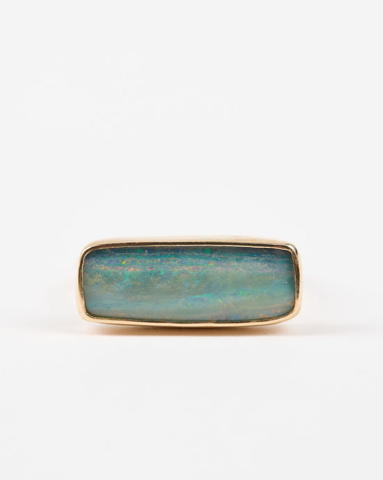 Opal Rectangle Bar Ring