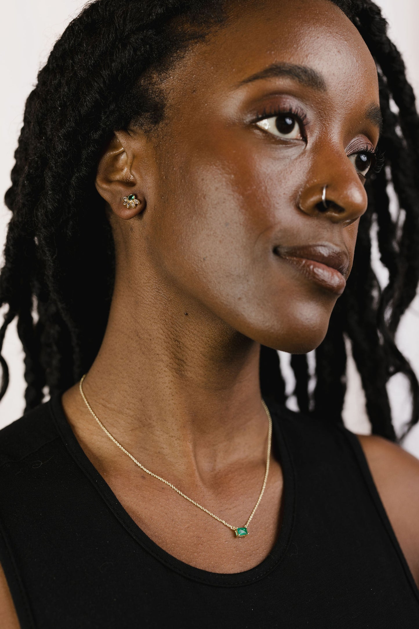 Nessa necklace on a model