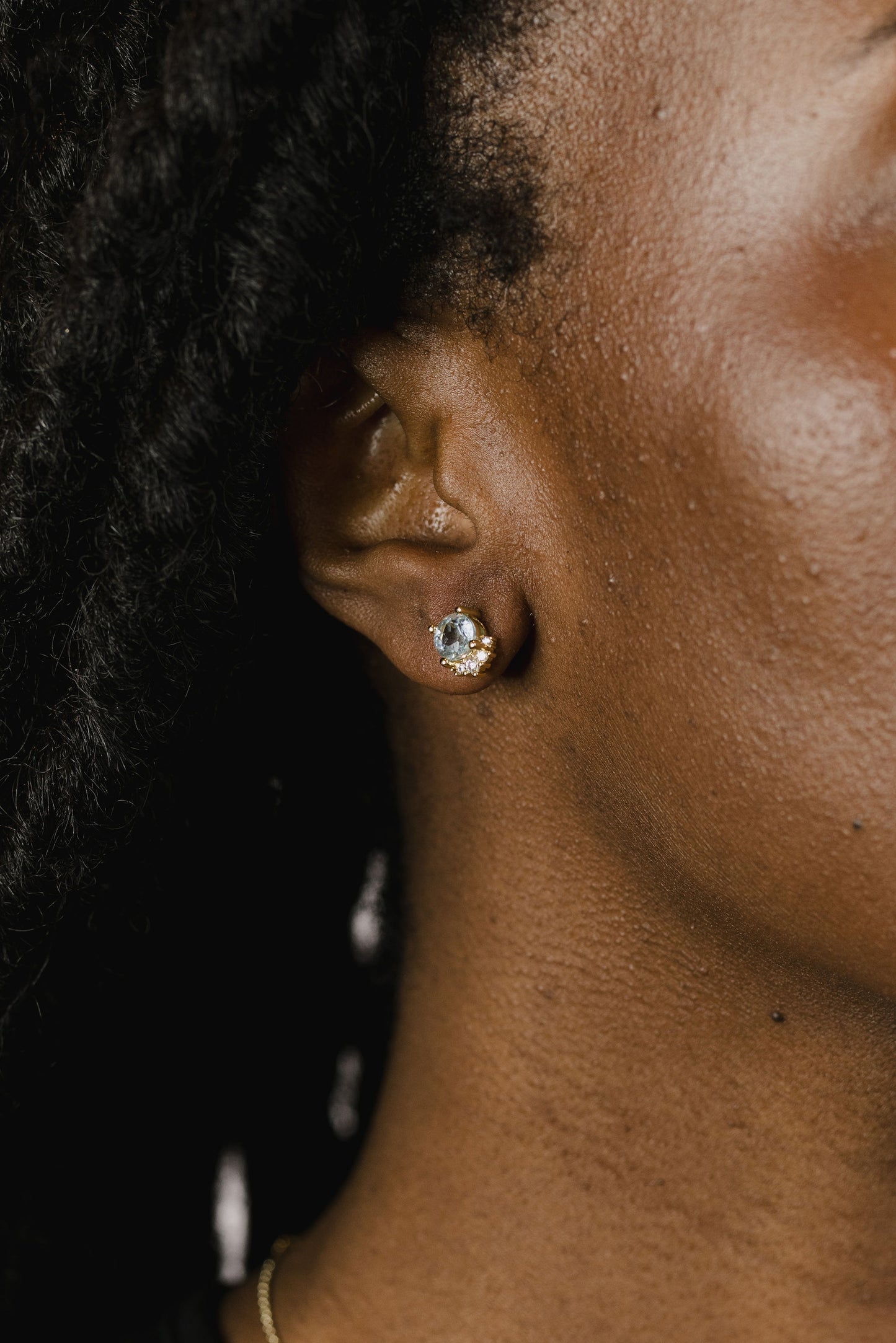 Lyla earrings on a model