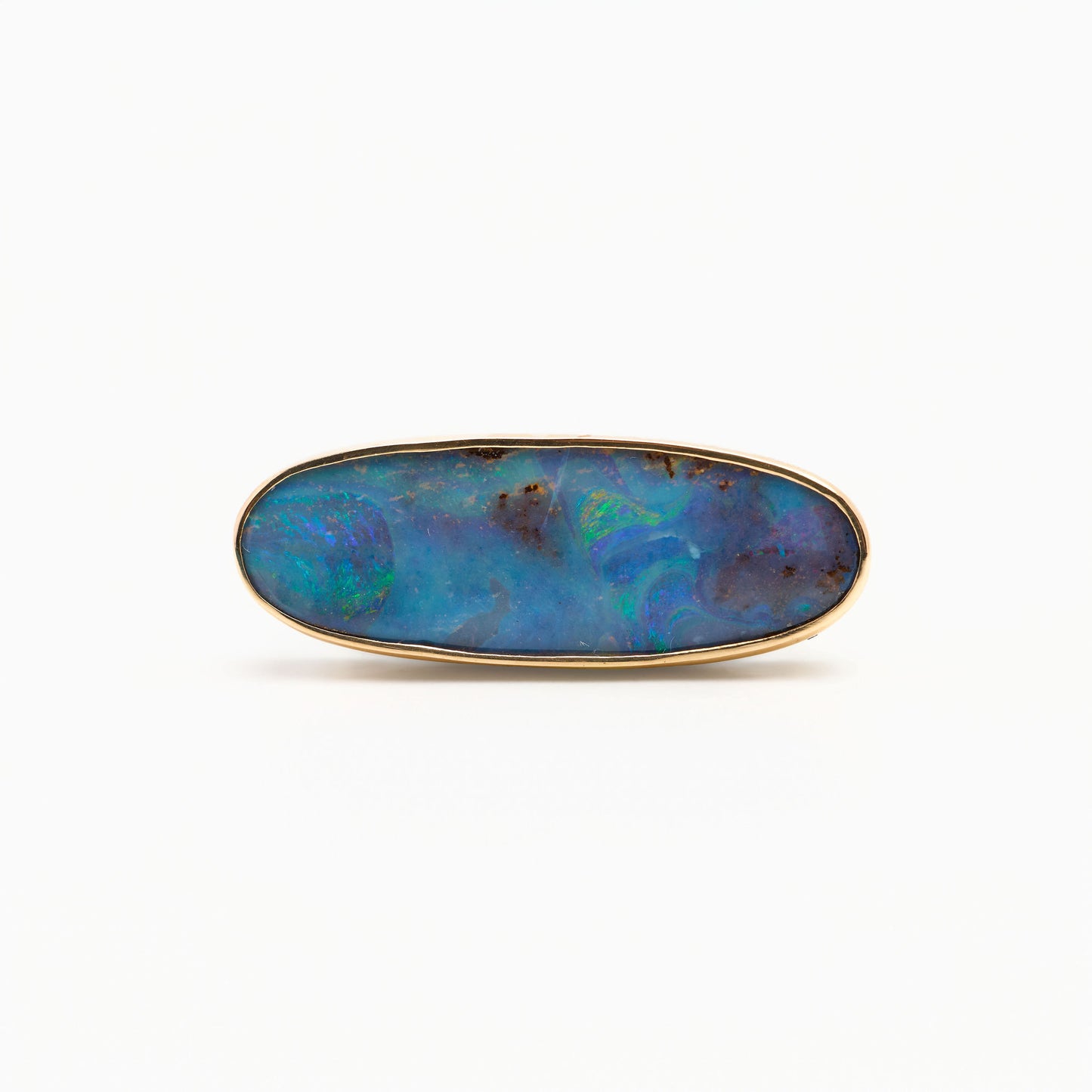 Blue Opal Bar Ring