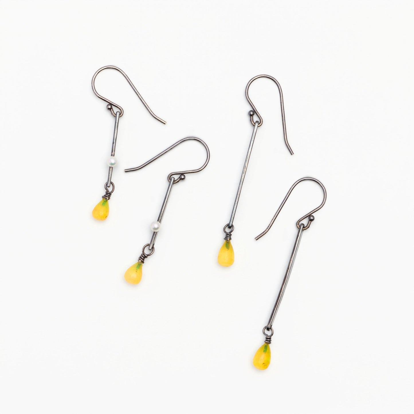 Opal Bar Dangle Earrings