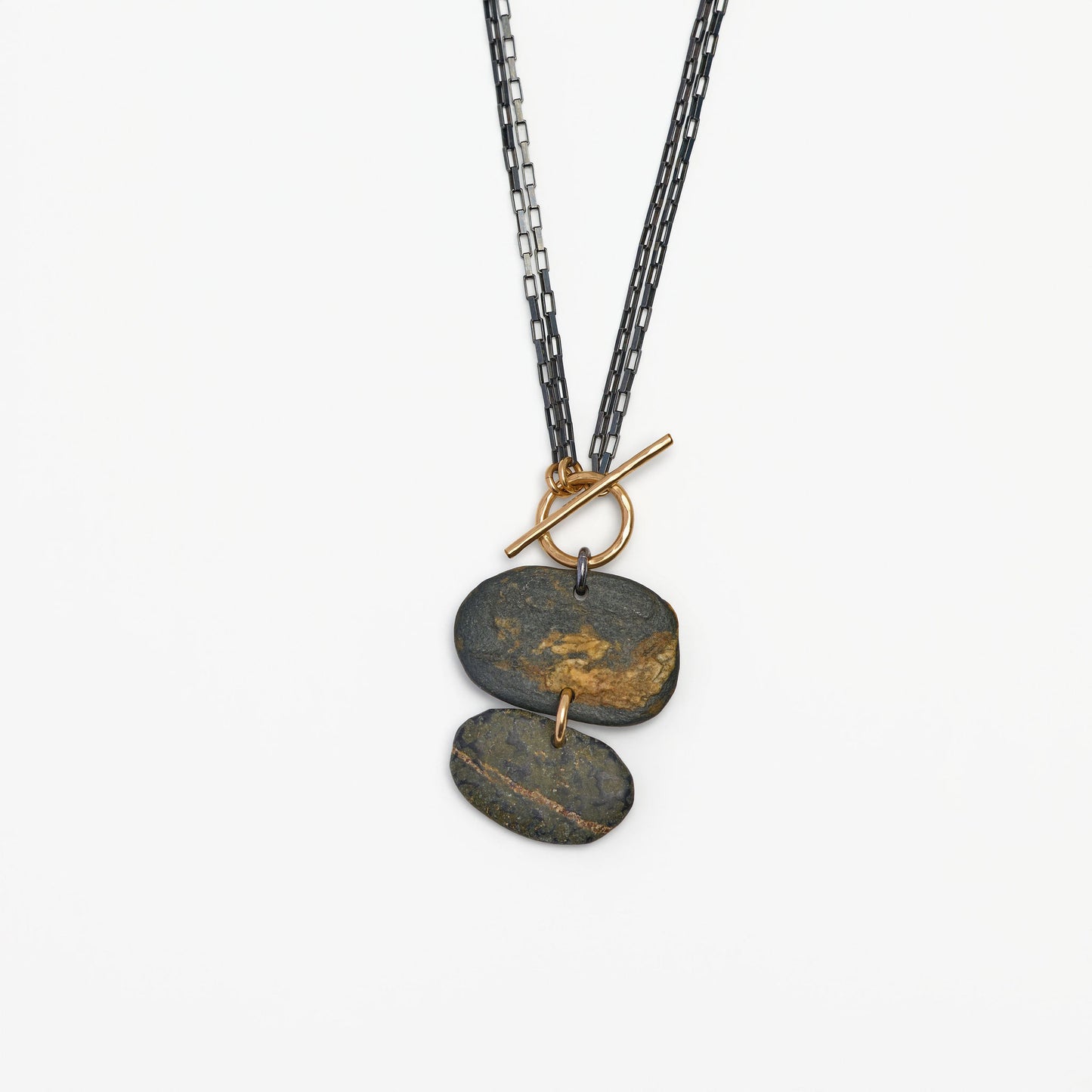 Two Stone Toggle Necklace