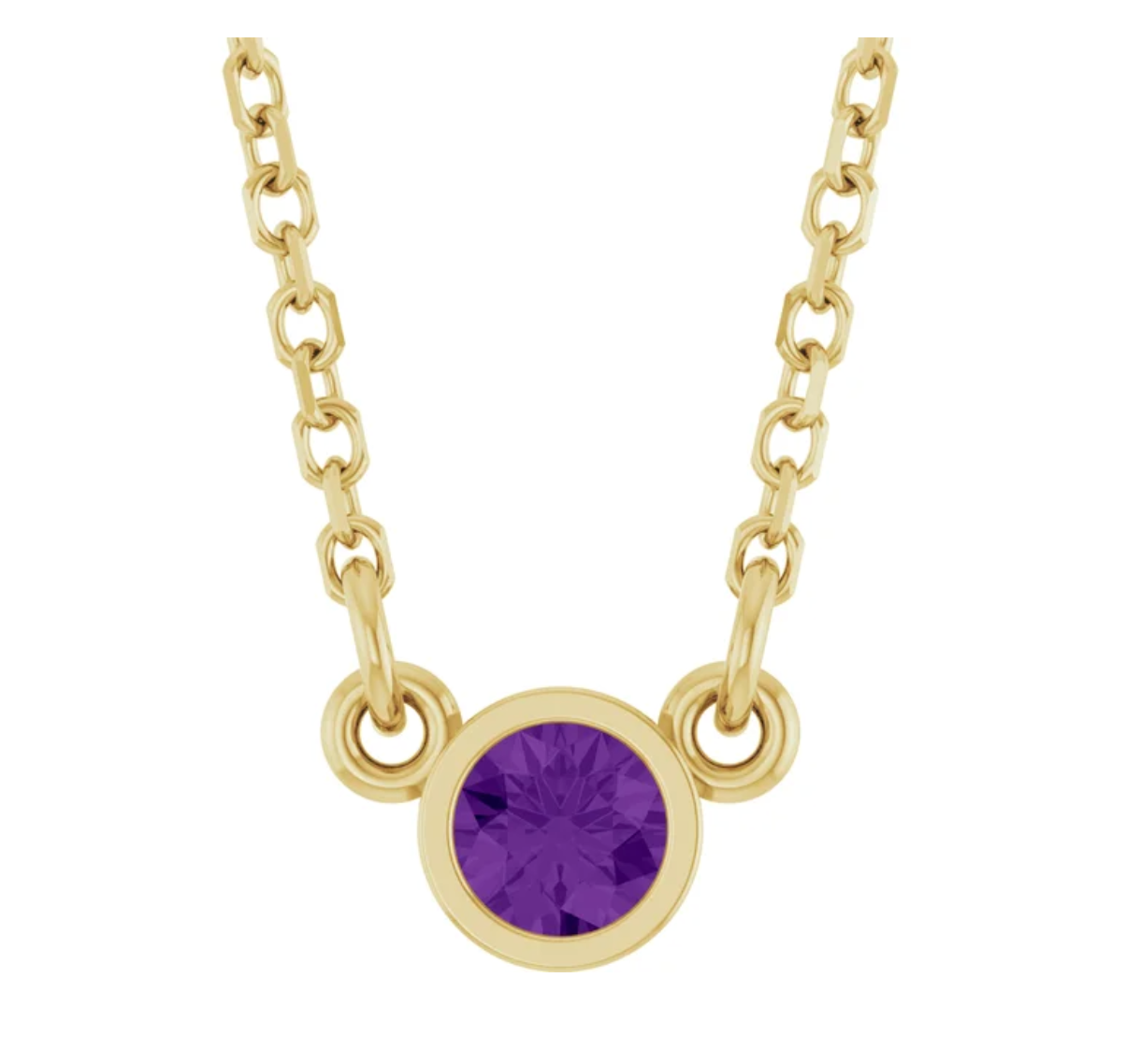 14K Gold Birthstone Necklace