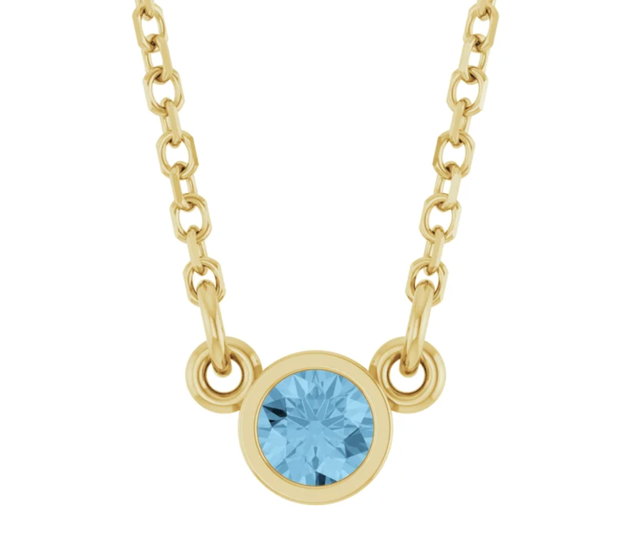 14K Gold Birthstone Necklace