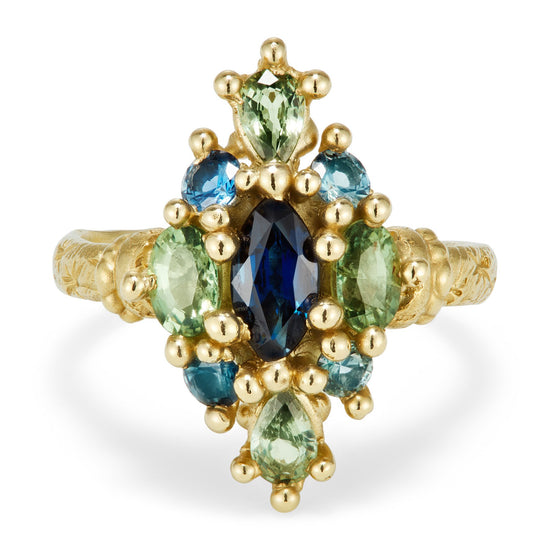 Sapphire Navette Ring