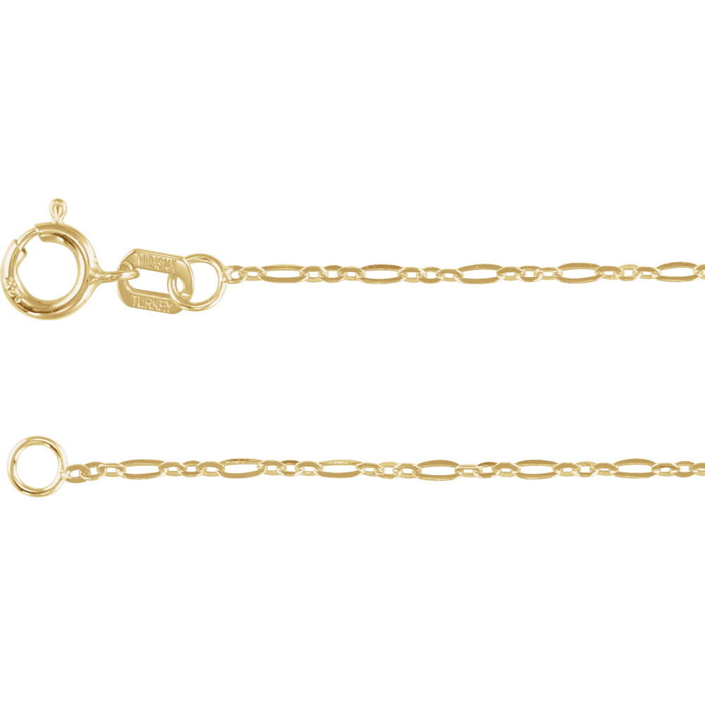 14K Yellow Gold Figaro Chain