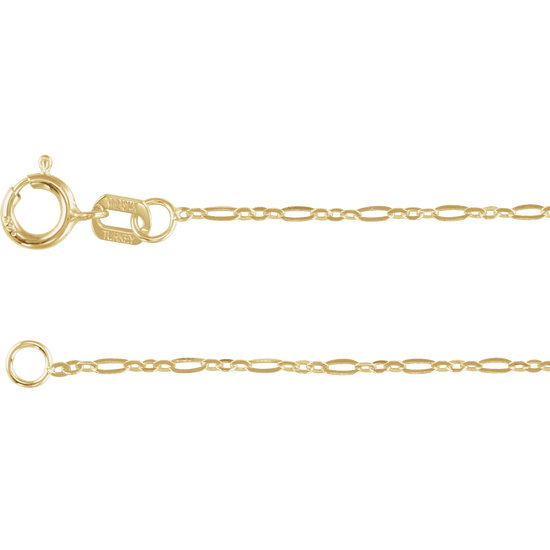 14K Yellow Gold Figaro Chain