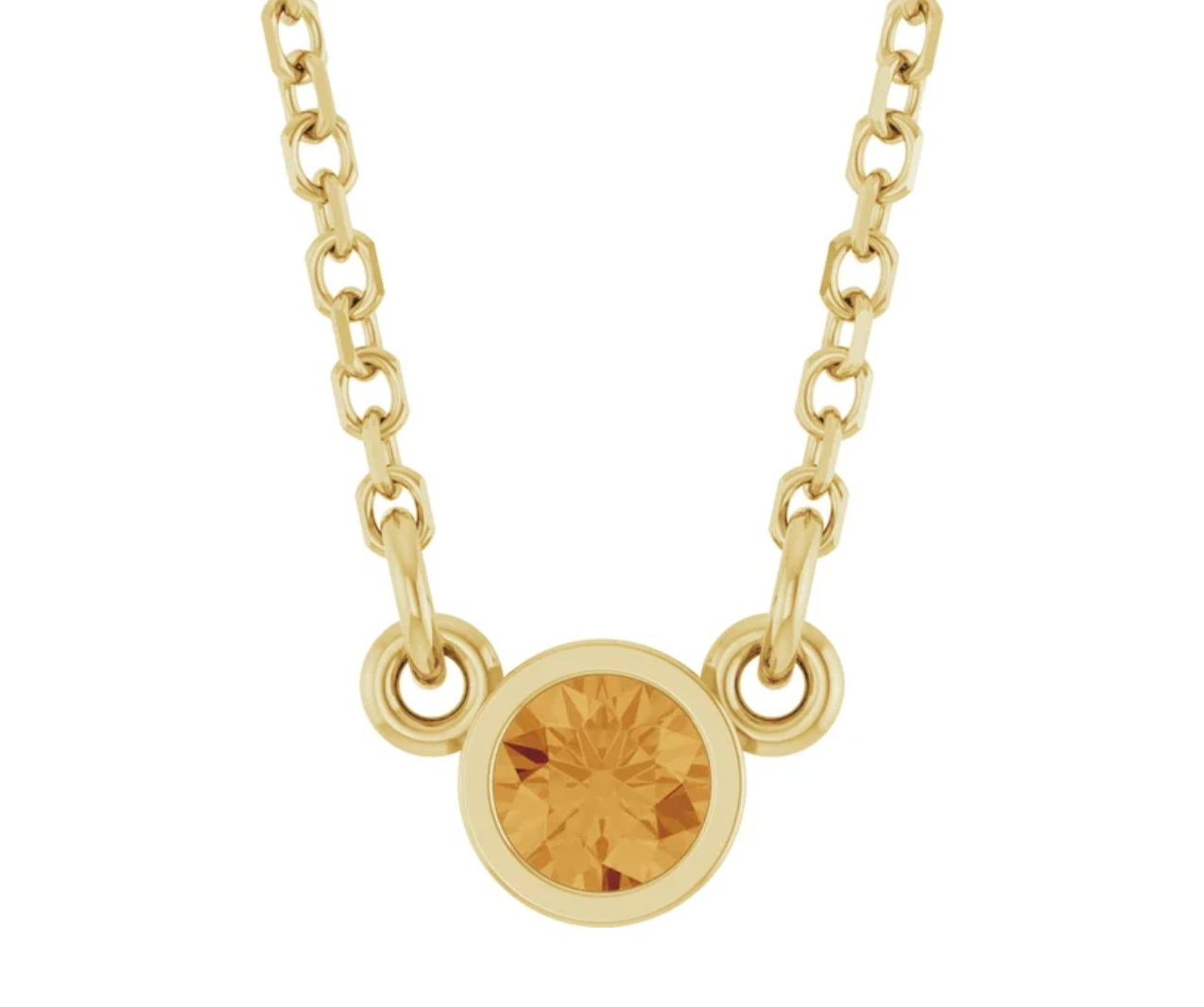 14K Gold Birthstone Necklace