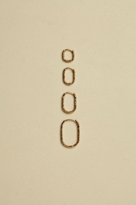 Textured Oval Clicker Hoop