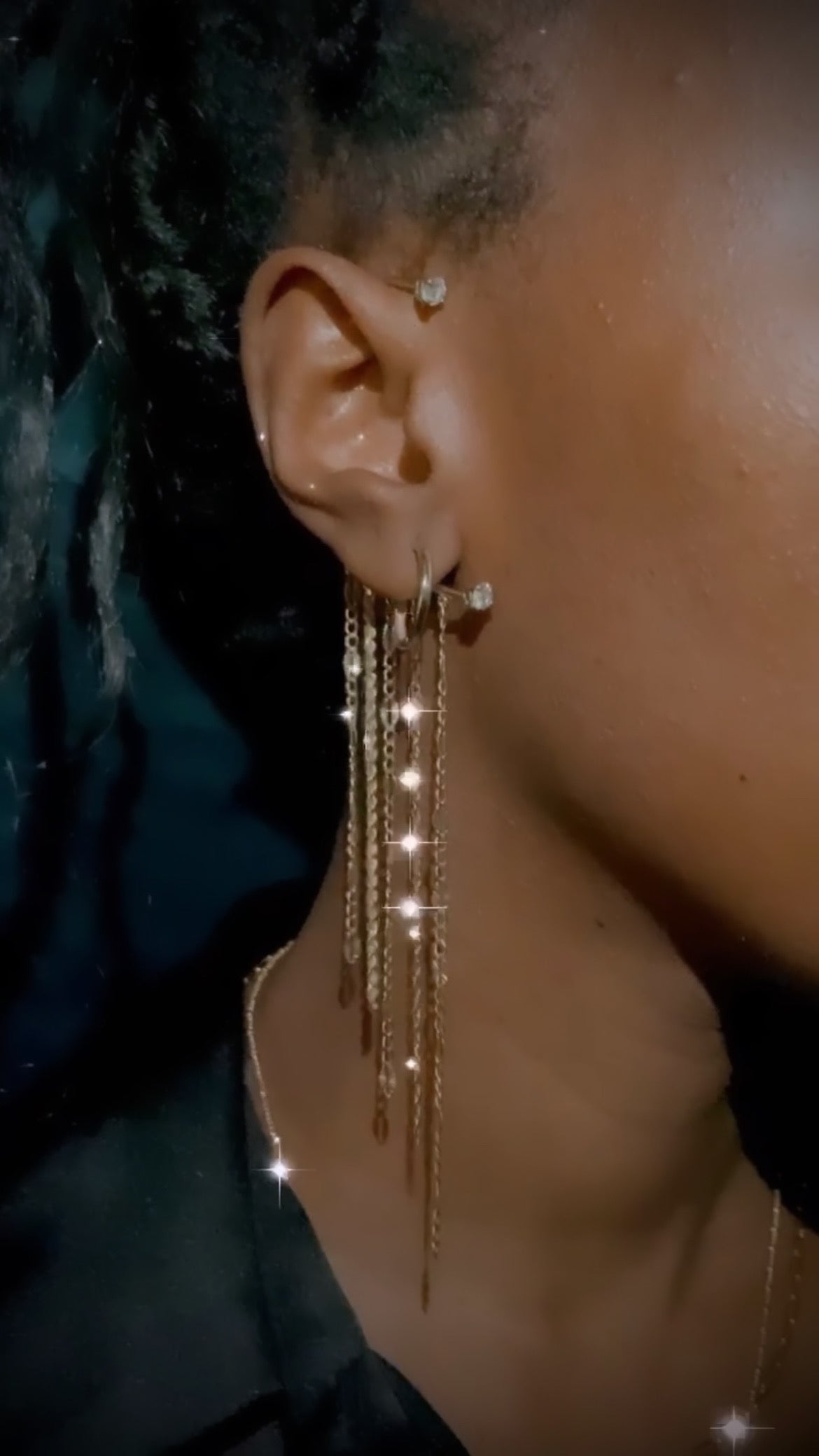 Ear chain on model
