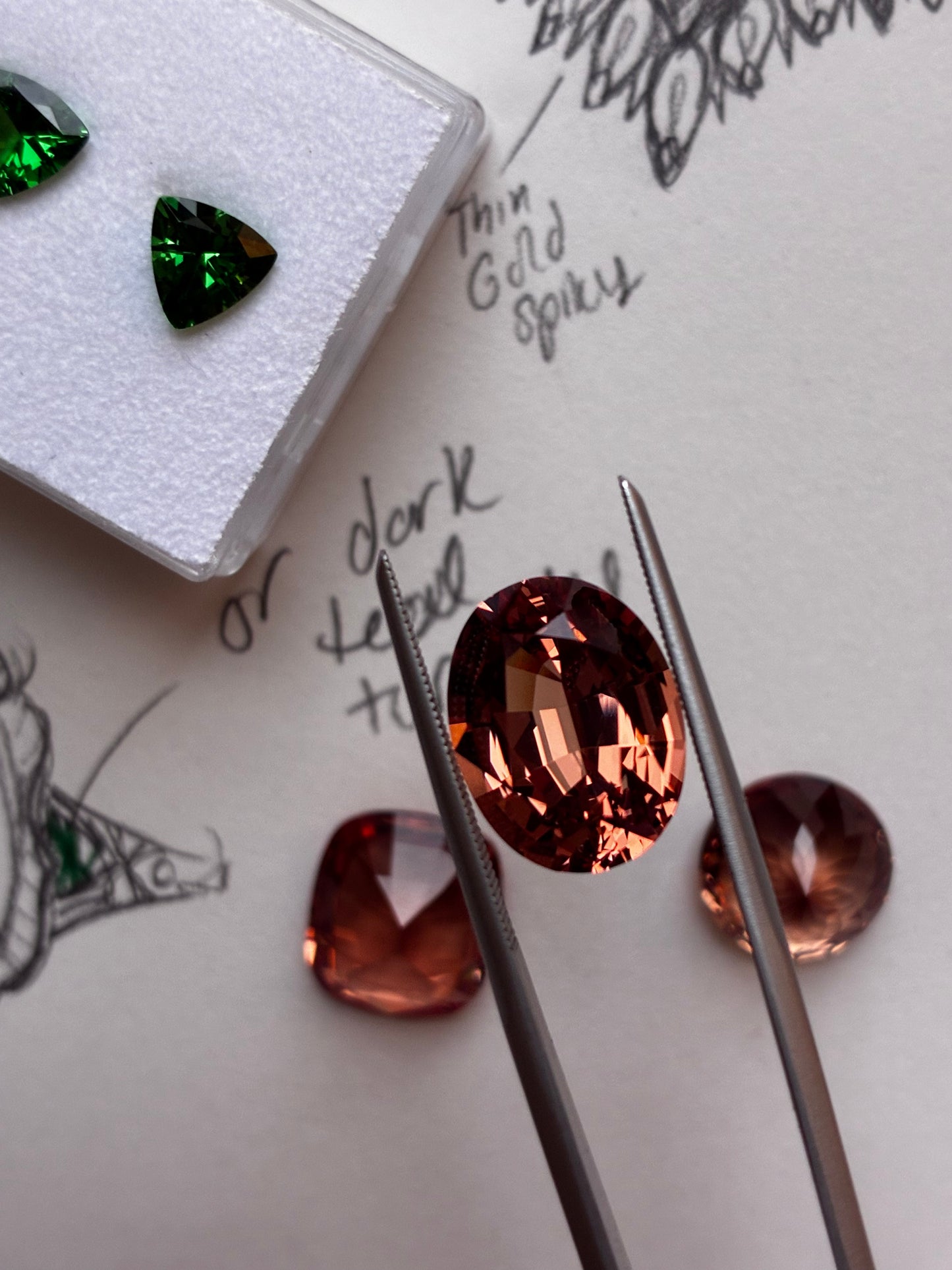 Oval Malaya Garnet