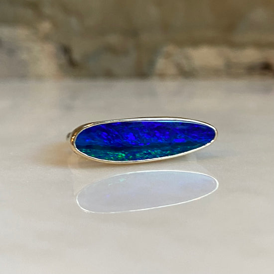 Load image into Gallery viewer, Deep Opal Mixed Metal Ring
