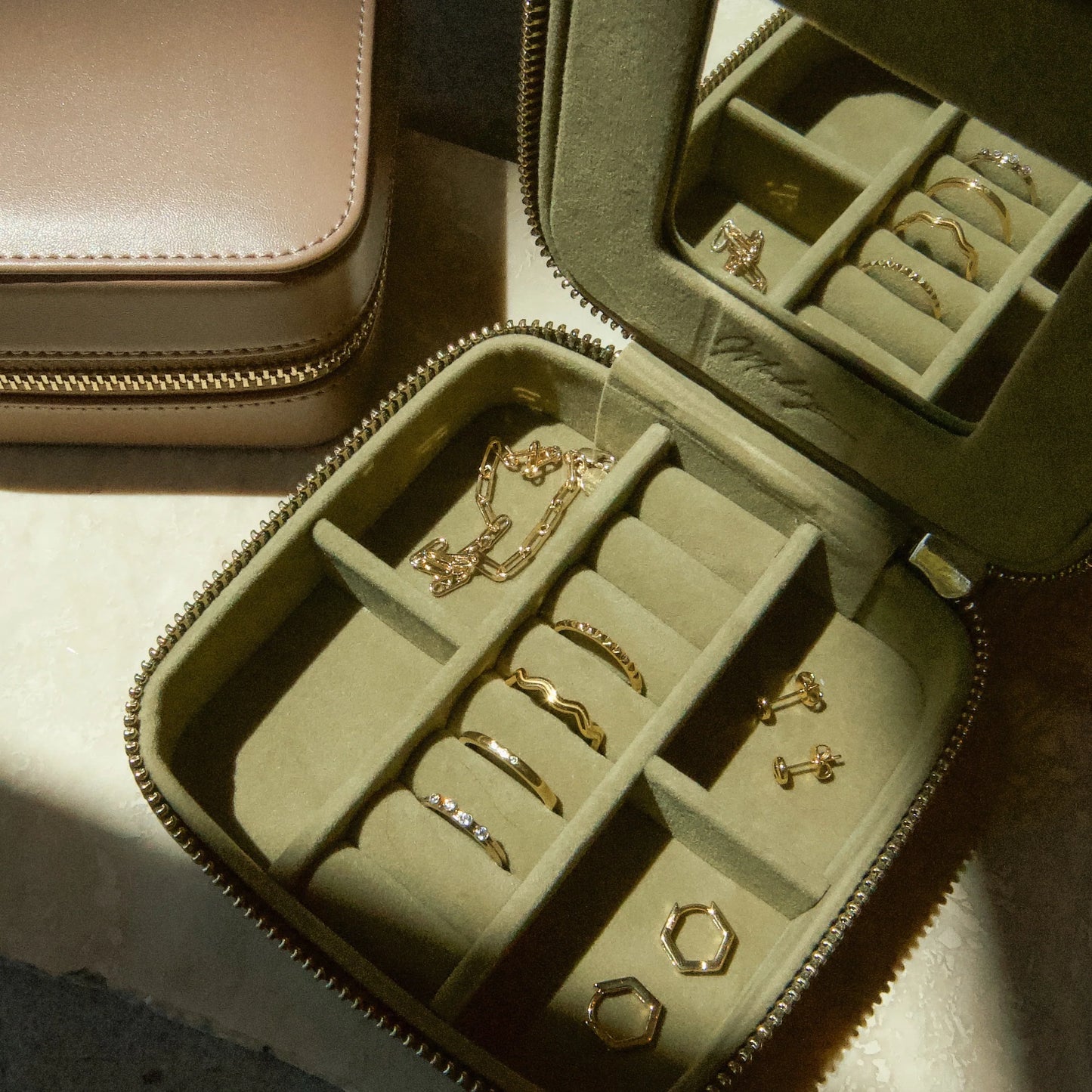 Travel Leather Jewelry Case