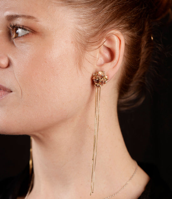 galaxea earrings on model