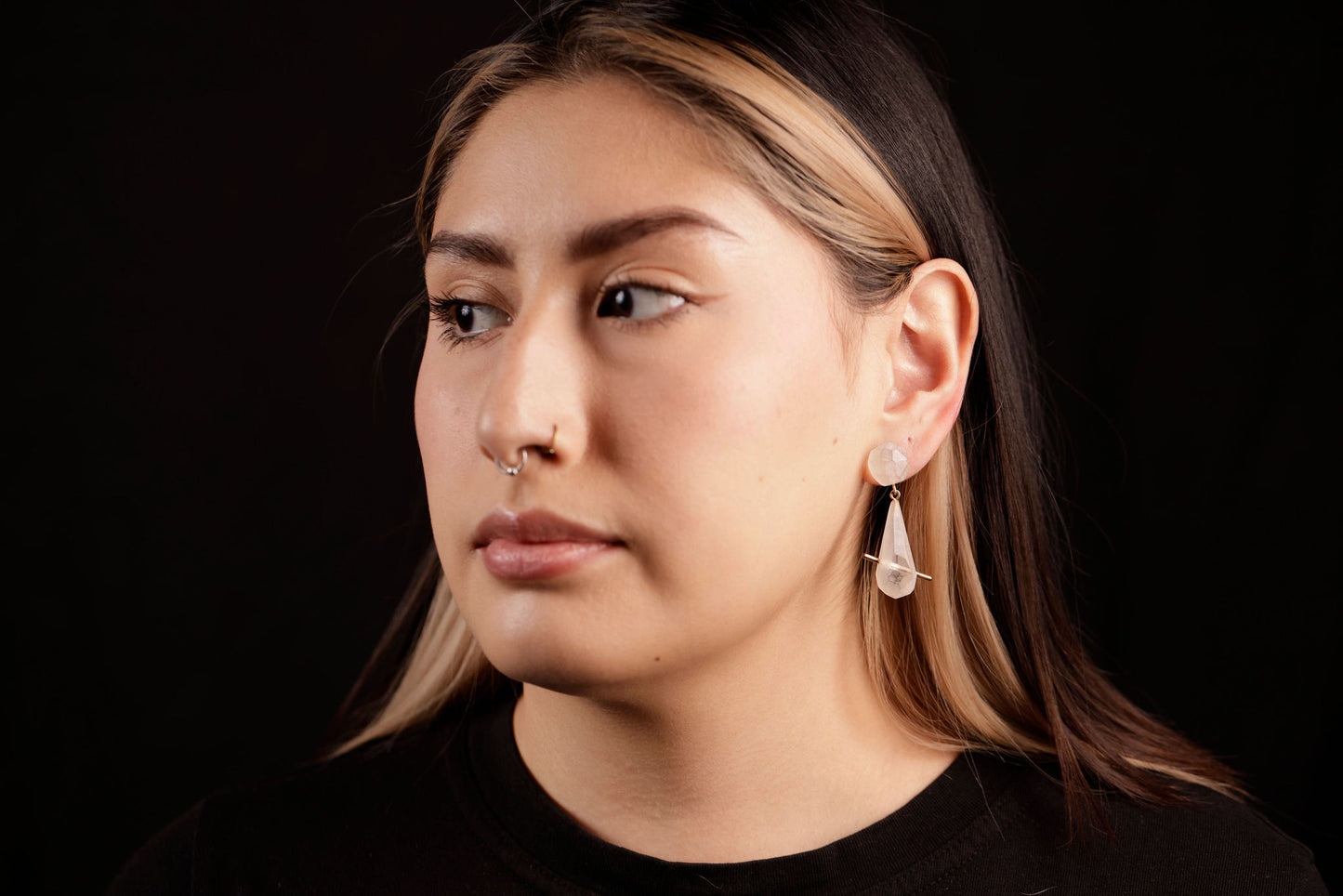 lucid sibling earring on model