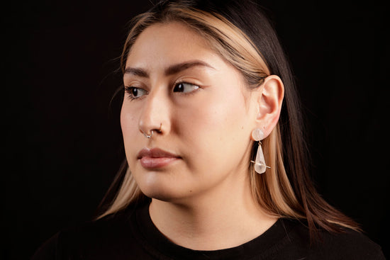 Load image into Gallery viewer, lucid sibling earring on model
