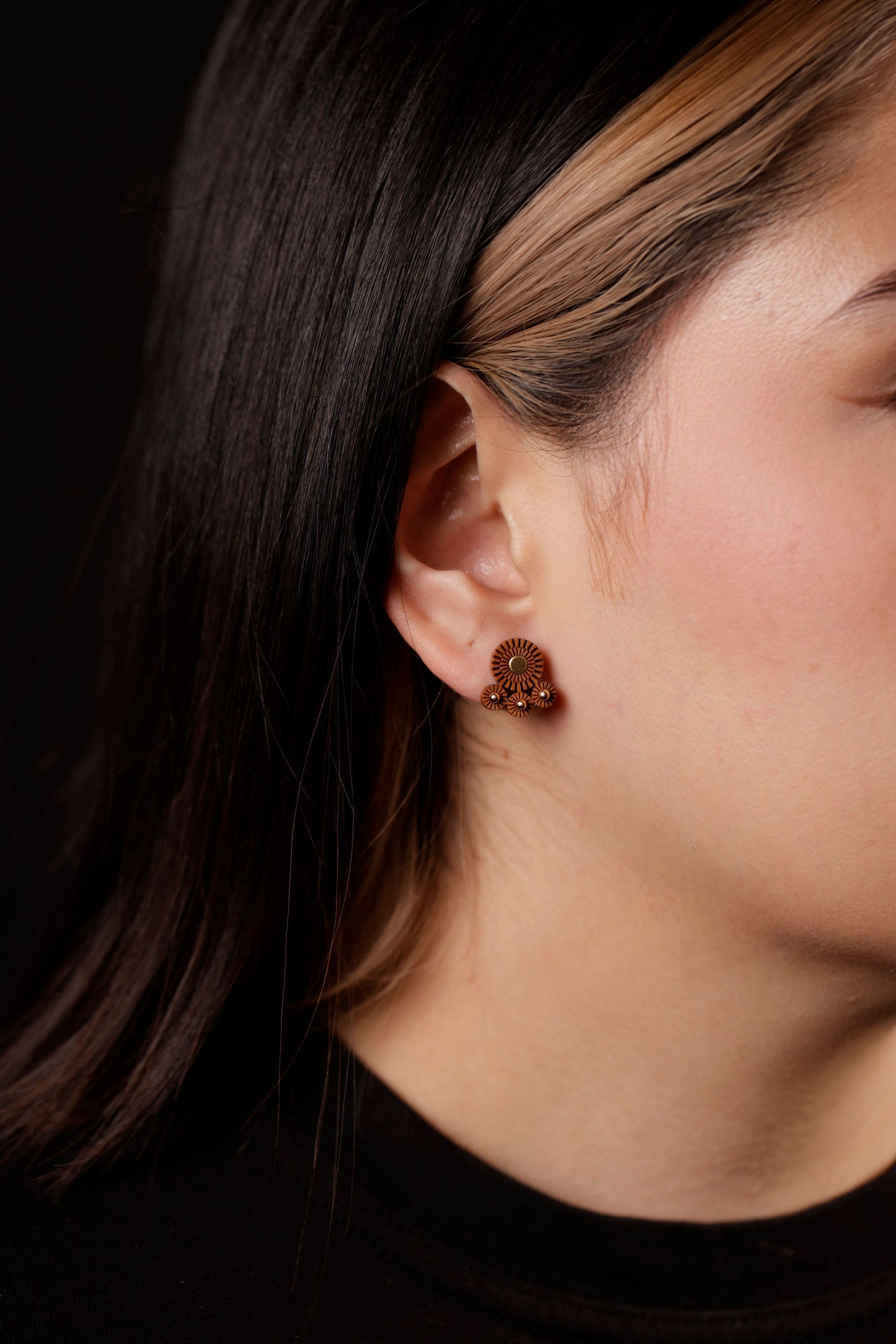 luminous studs on model