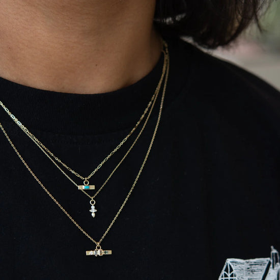 AM-PM Tourmaline Pendant Necklace