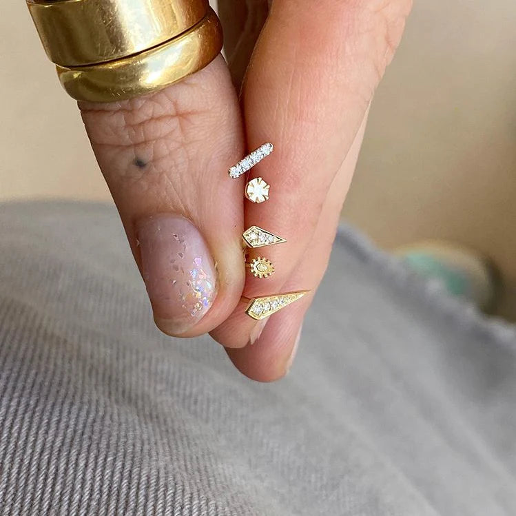 Mini Rhombus Diamond Stud