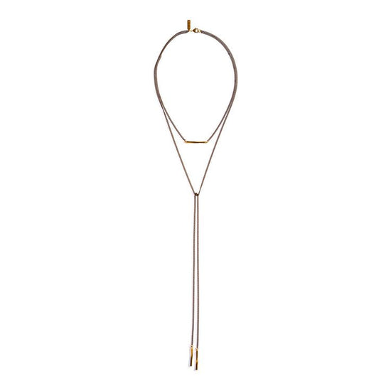 Multi Twist Bar Lariat Necklace