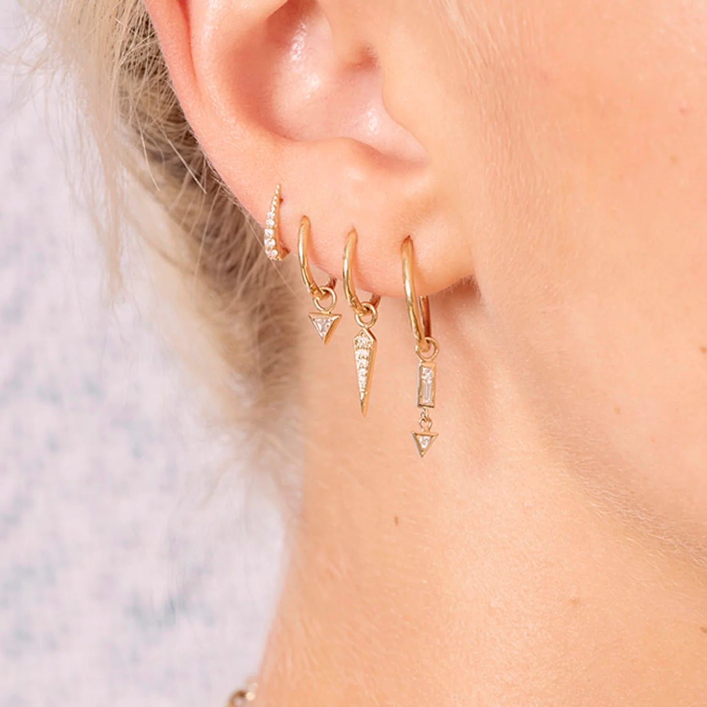 Pavé Point Black Diamond Plaque