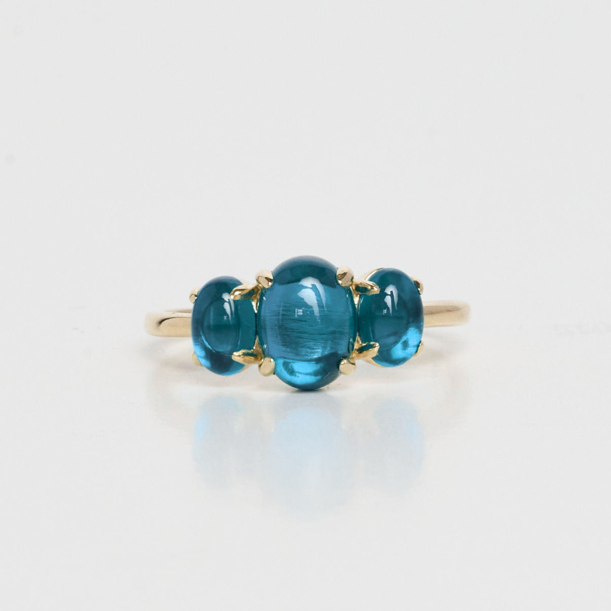 14K Yellow Gold Topaz Cabochon Ring