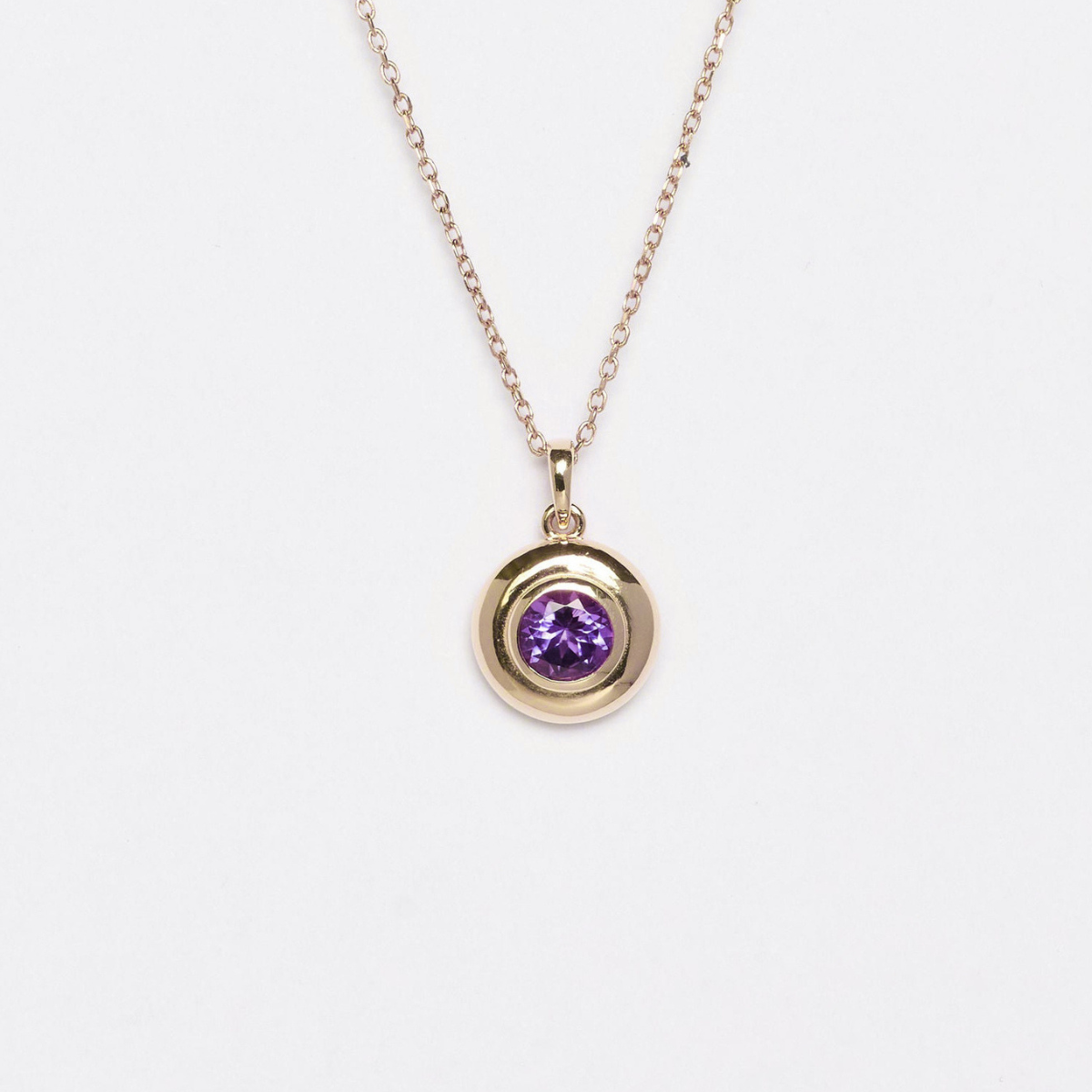 14k Yellow Gold Alexandrite Necklace
