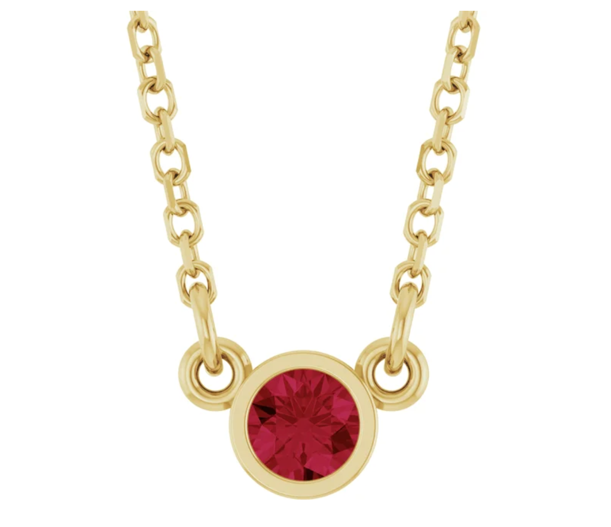 14K Gold Birthstone Necklace