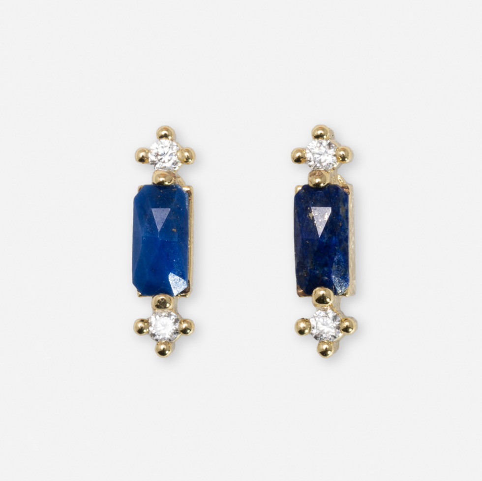 Load image into Gallery viewer, Jane earrings in navy blue
