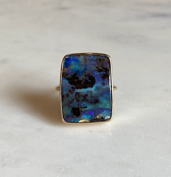 Rectangle Opal Ring