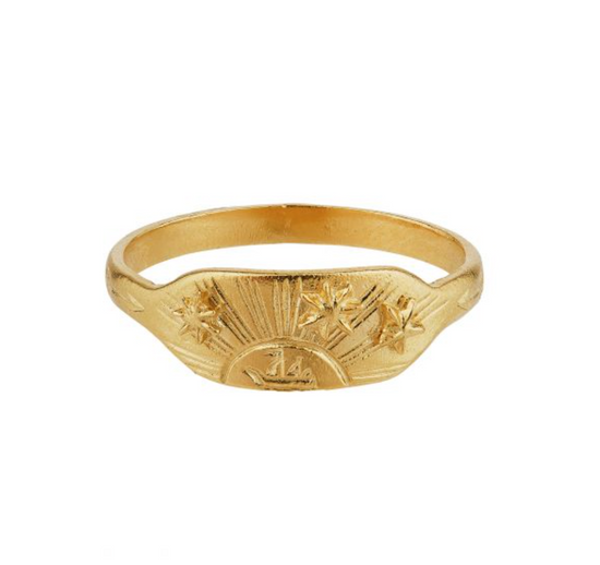 Sunset Engraved Ring
