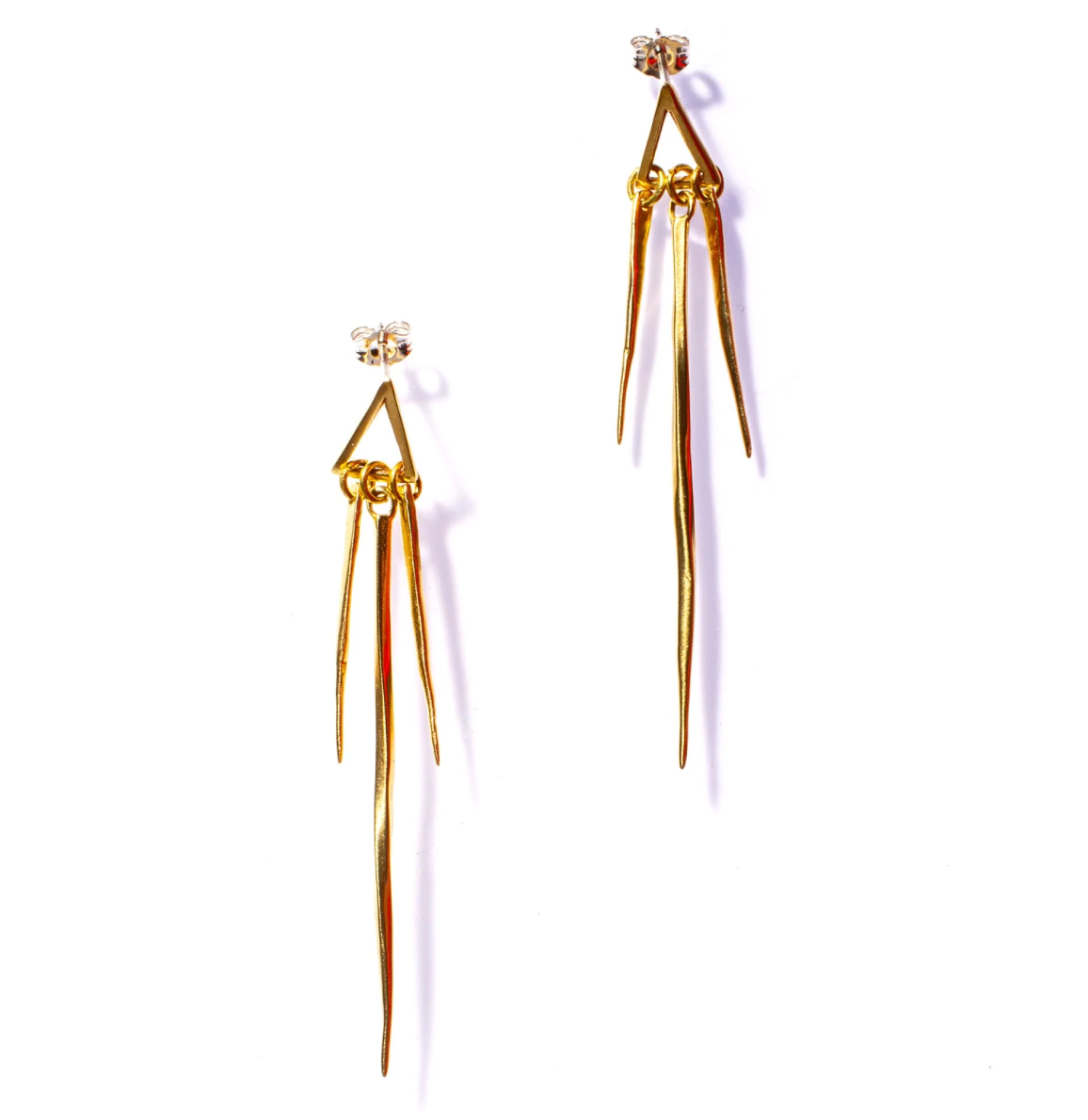Load image into Gallery viewer, Triangle Spike Drop Earrings
