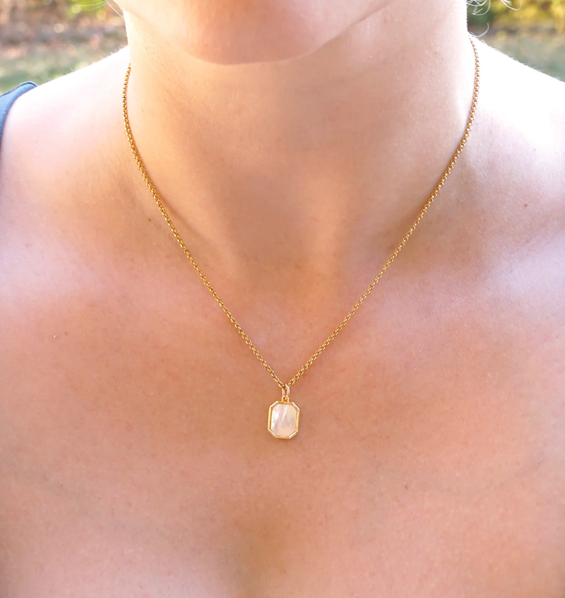 Mother of Pearl Sunrise Necklace