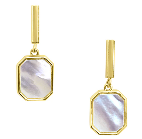 Load image into Gallery viewer, Mother of Pearl Sunrise Earrings
