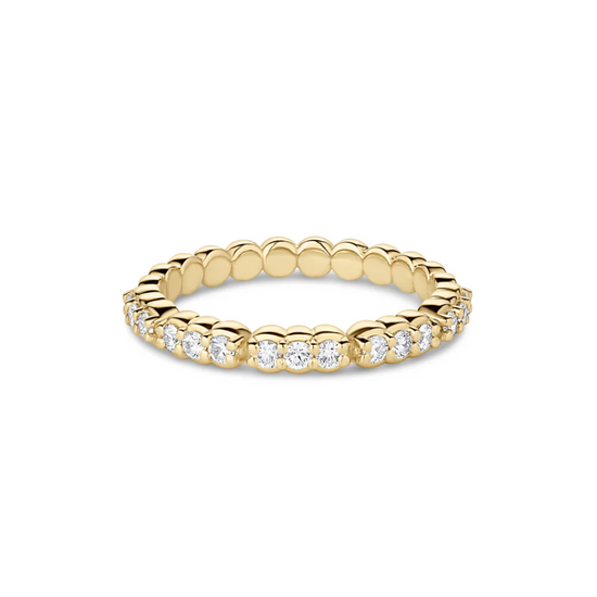 gold bubble band with white diamonds on a white background