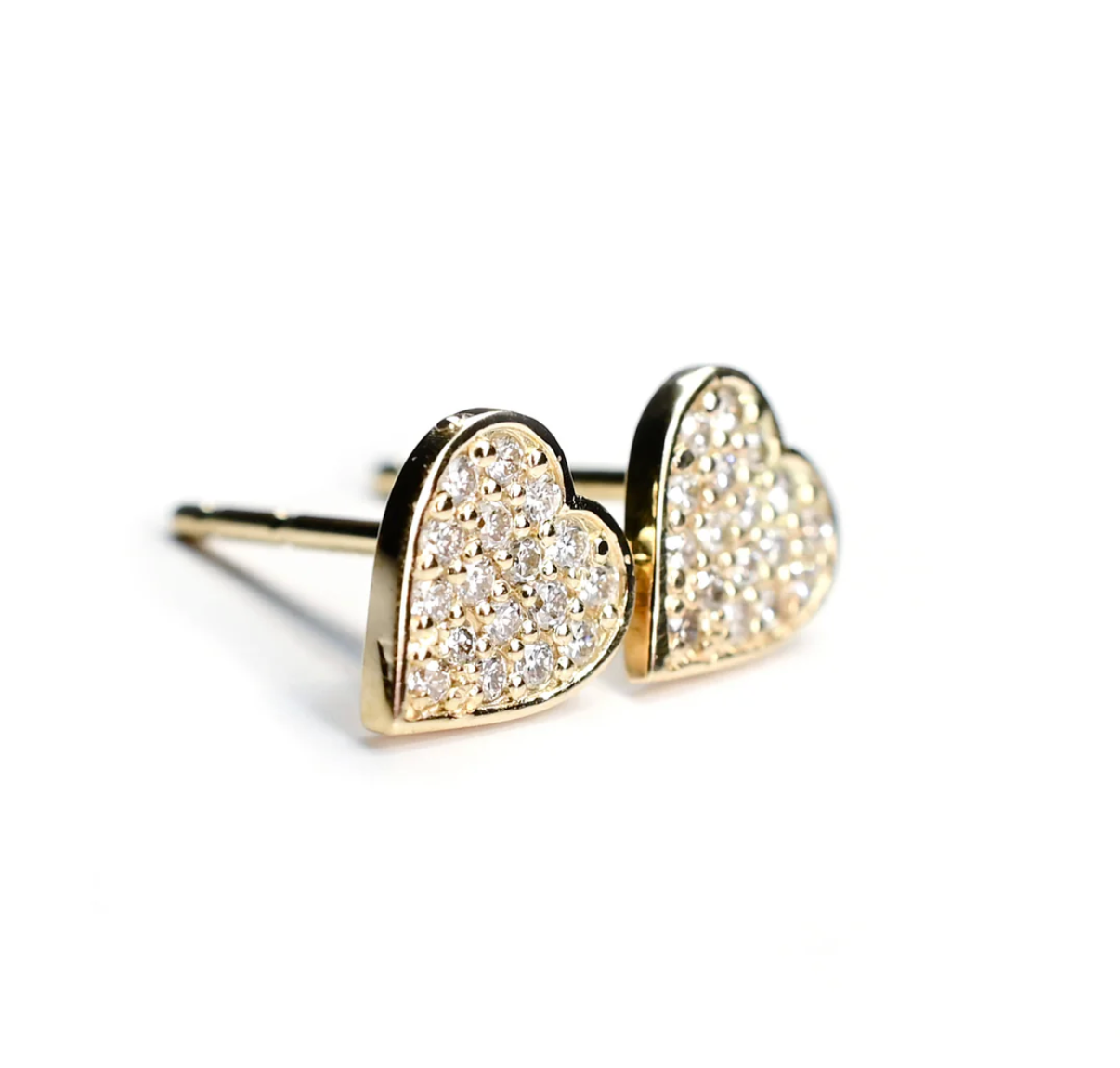 Heart Diamond Studs