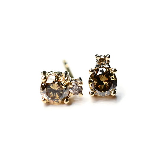 Cognac Diamond Studs