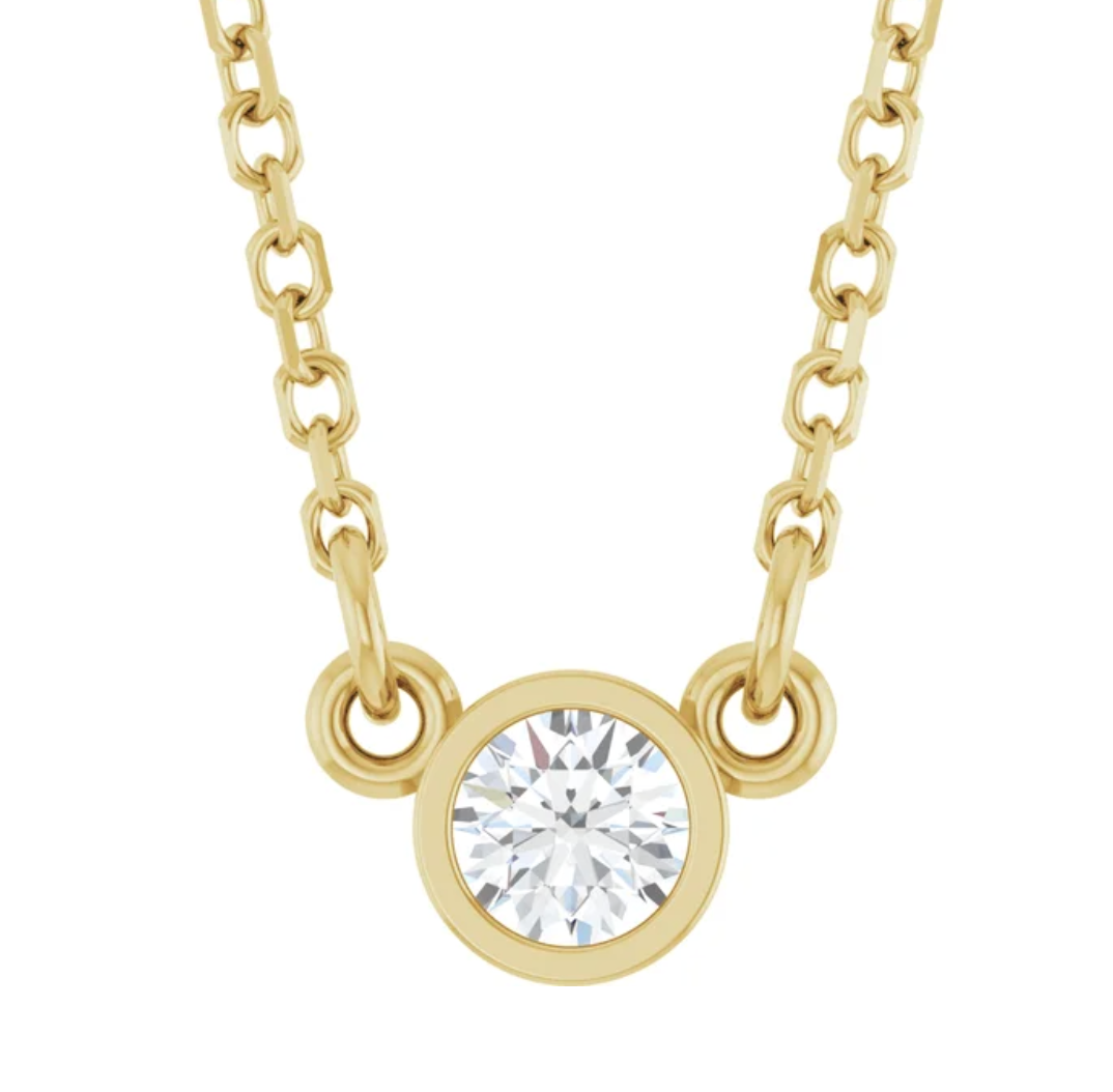 14K Gold Birthstone Necklace