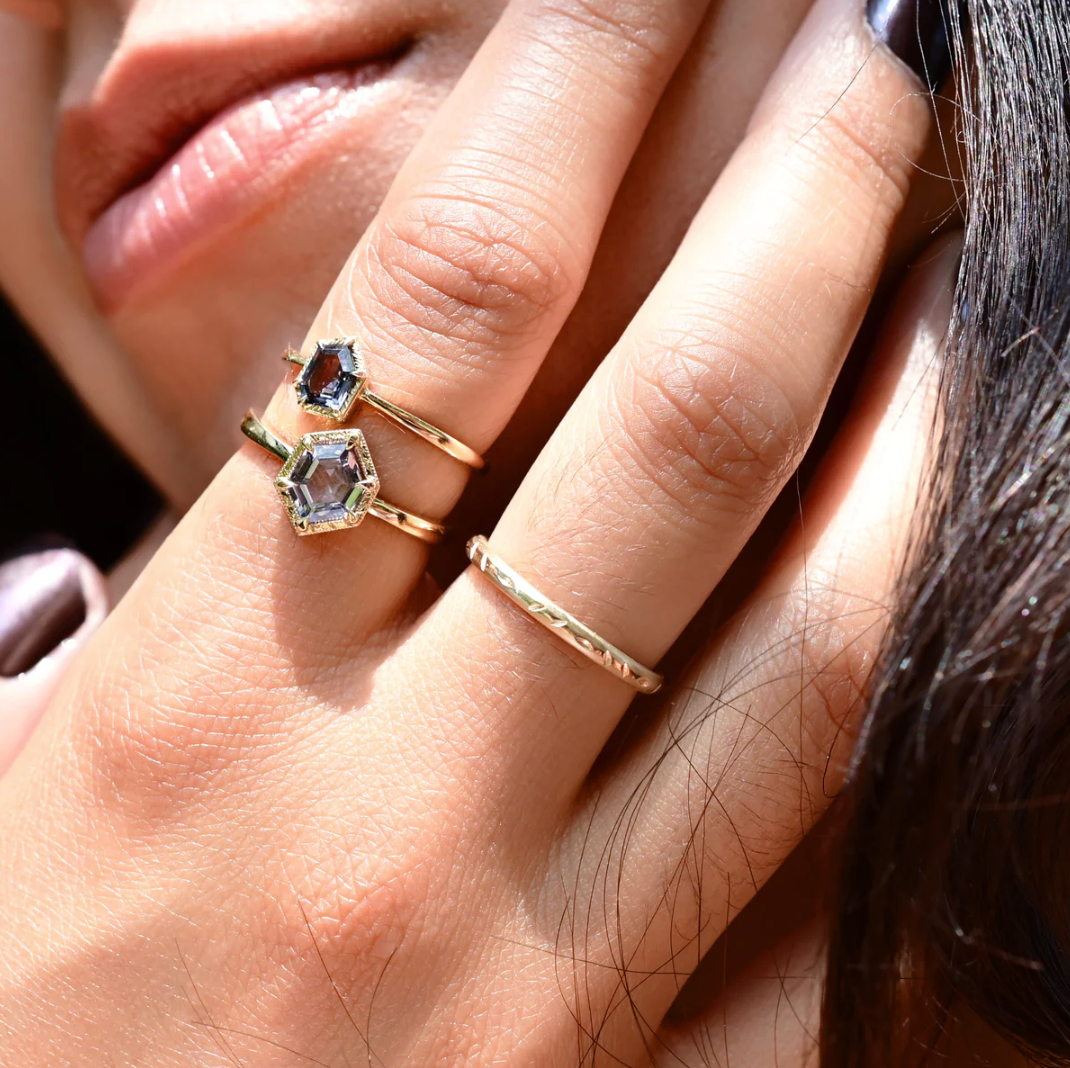 Fancy Blue Spinel Solitaire