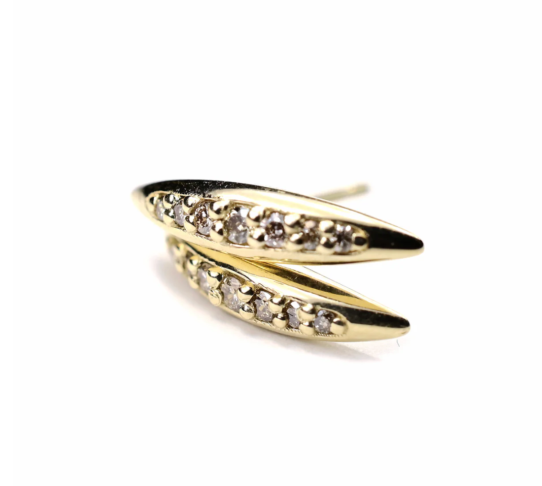Champagne Spike Stud Earrings