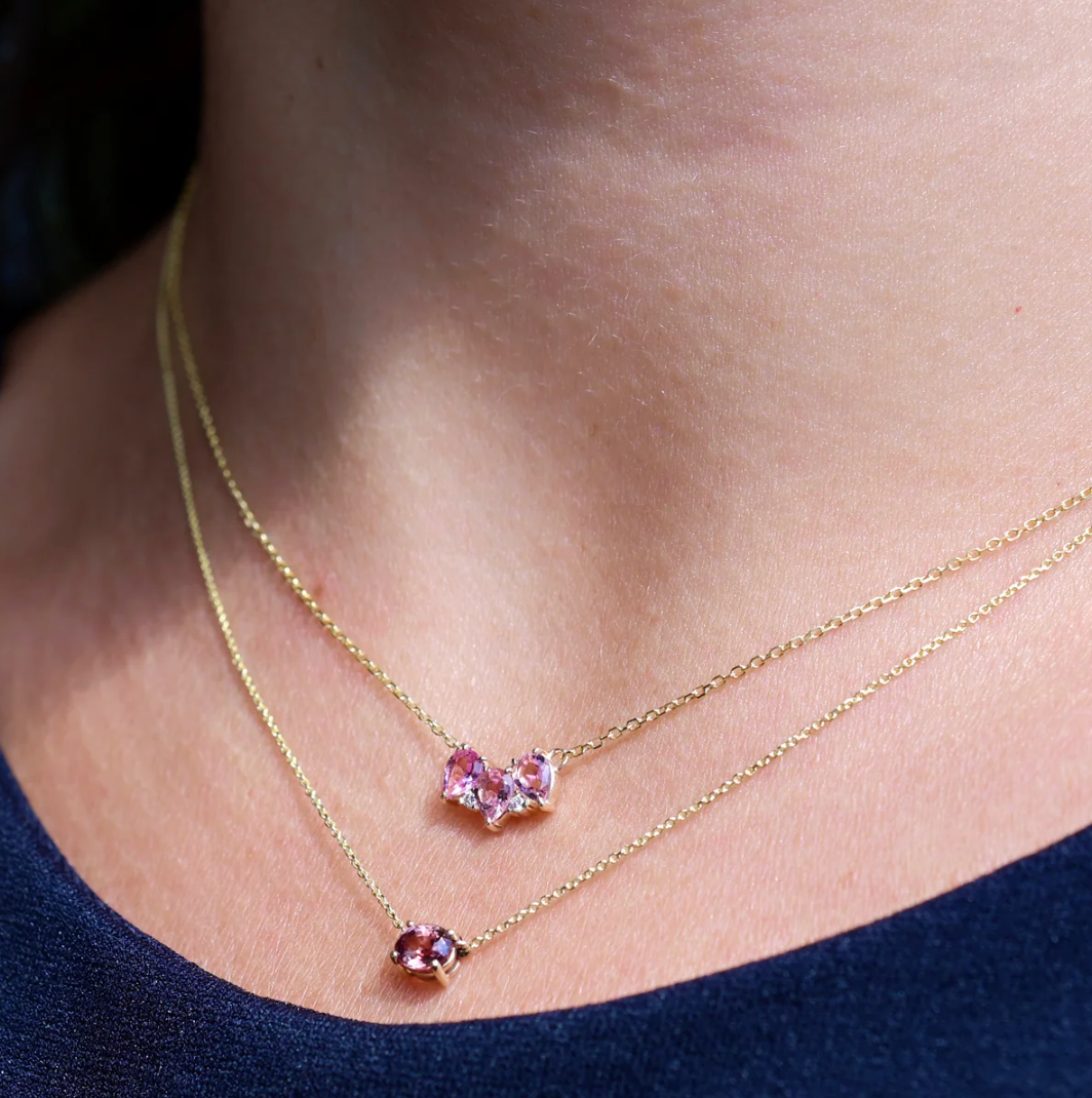 Evie Pink Tourmaline Necklace