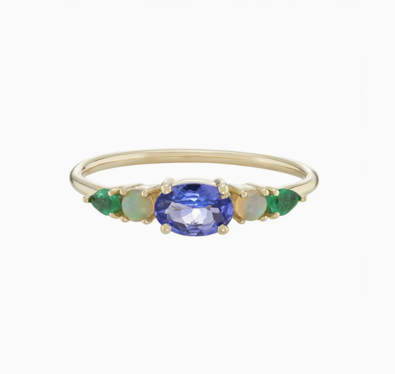 Multi Gemstone Claw Set RIng