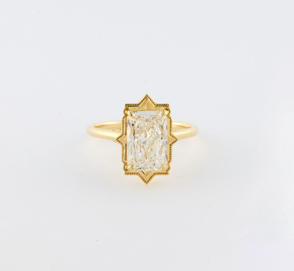 Arabesque Radiant Diamond Ring