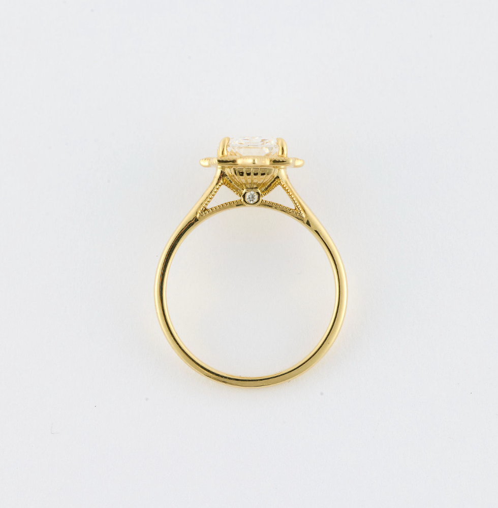Arabesque Radiant Diamond Ring